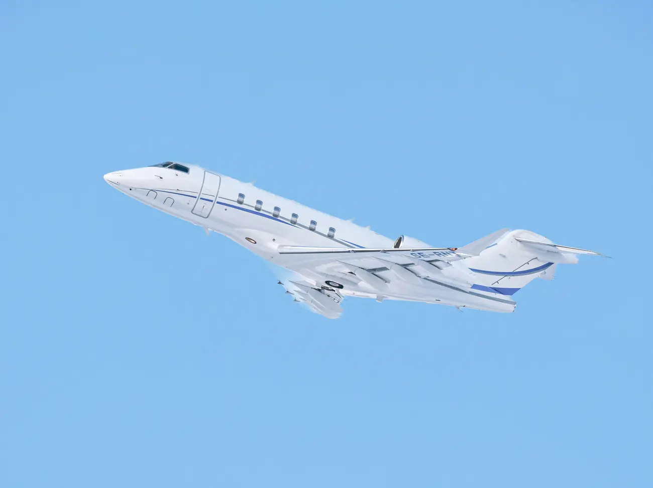Business jet being refueled on the ramp